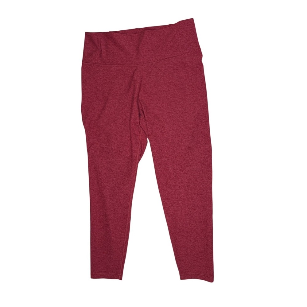 CALIA Leggings Womens XXL Burgundy Lustralux High-Rise 7/8 Ankle Heather